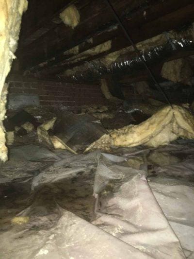 crawlspace water damage Fuquay-Varina NC crawlspace repair water removal from crawlspace