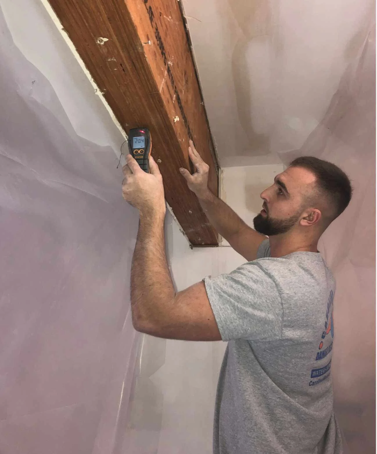 Jakehardatwork Carolina Water Damage Restoration hard at work